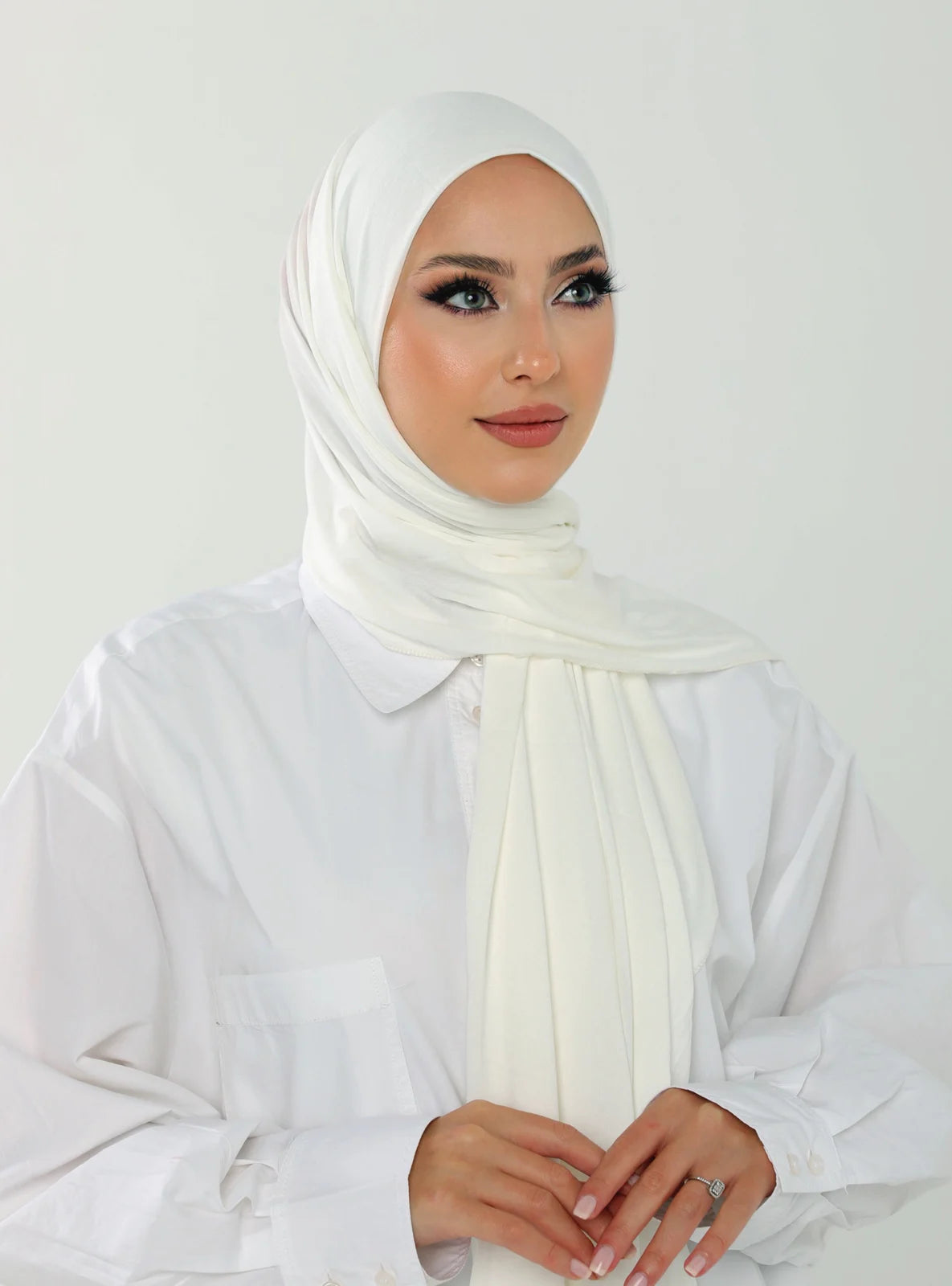 Jersey Hijab - Off White