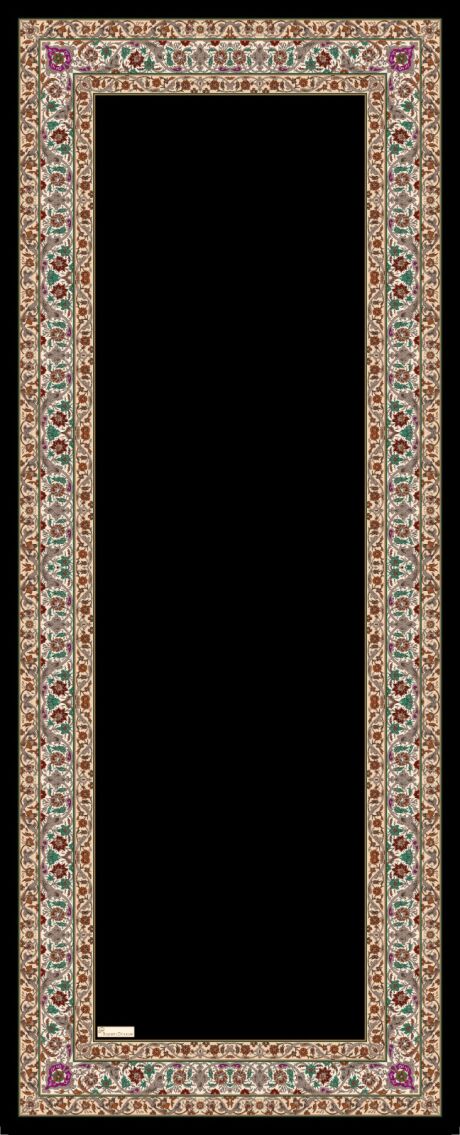 Royal Ottoman Print Hijab - Black & Cream