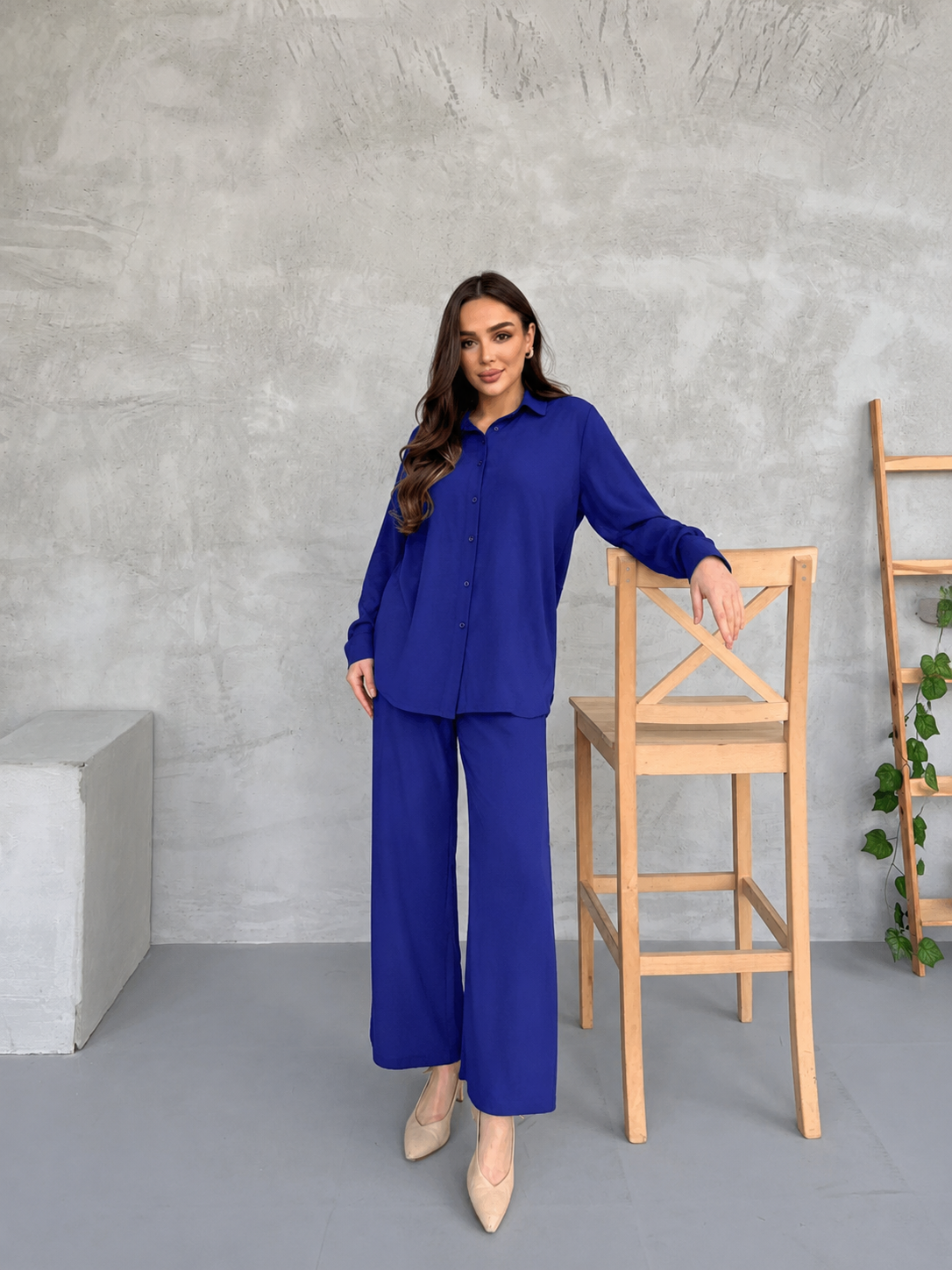 Summer Pant Set - Royal Blue