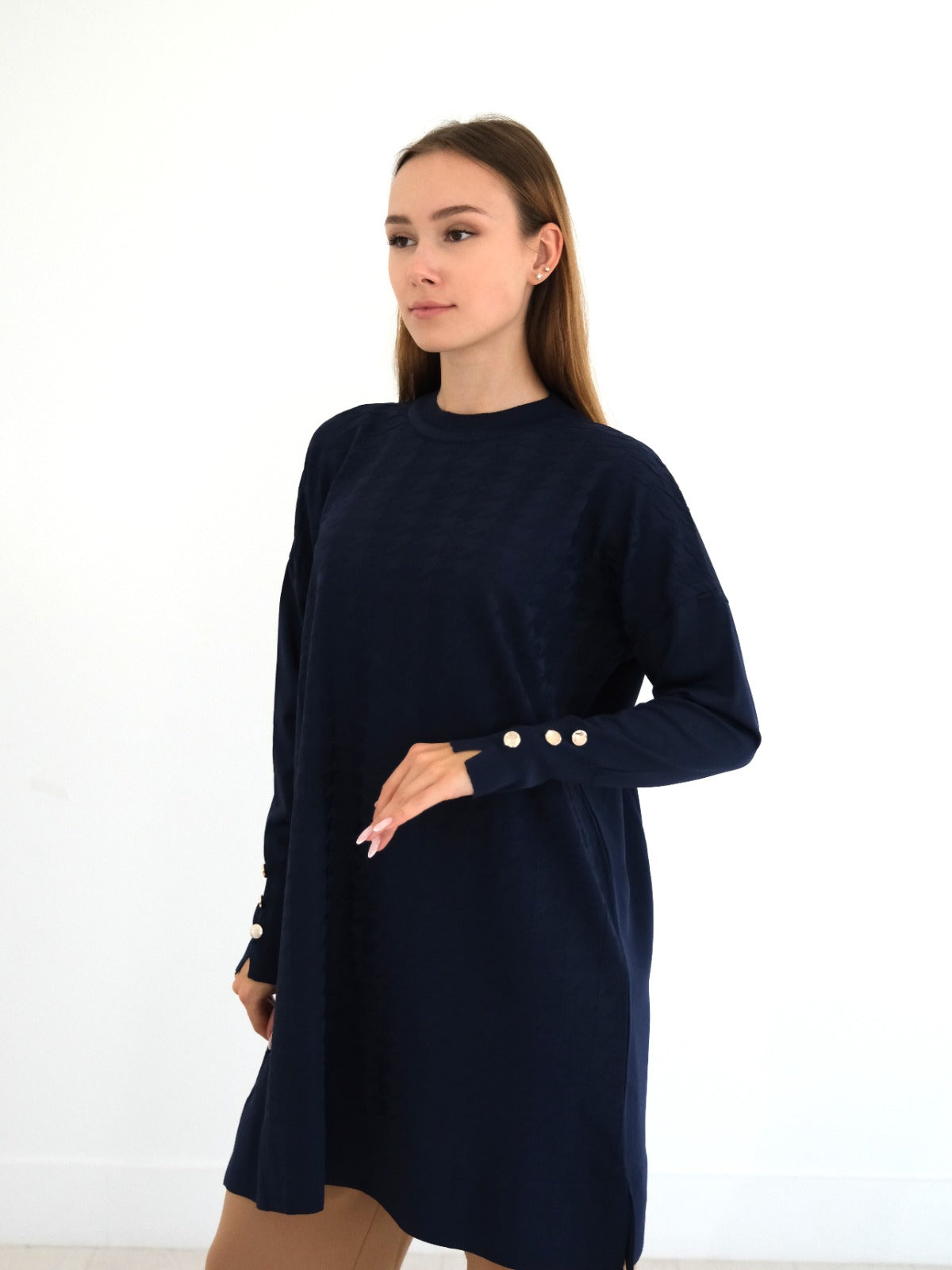 Cool-Touch Houndstooth Tunic