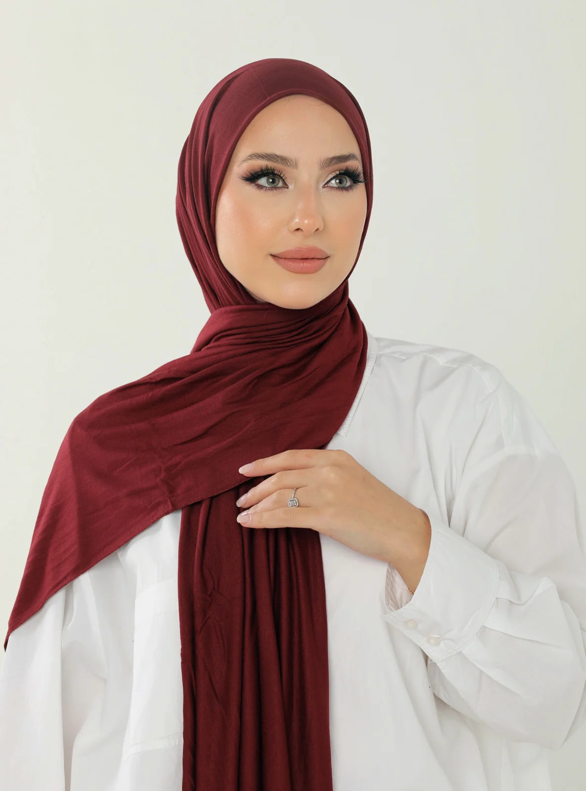 Jersey Hijab - Maroon Red