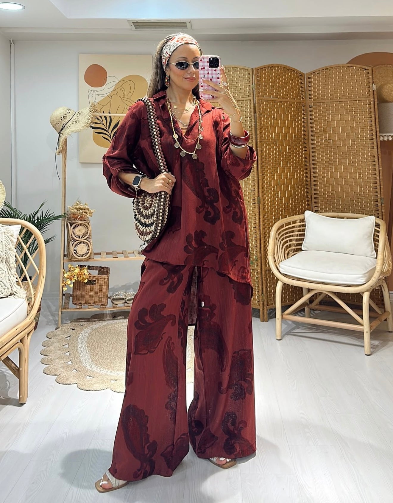 Bohemian Maroon Set