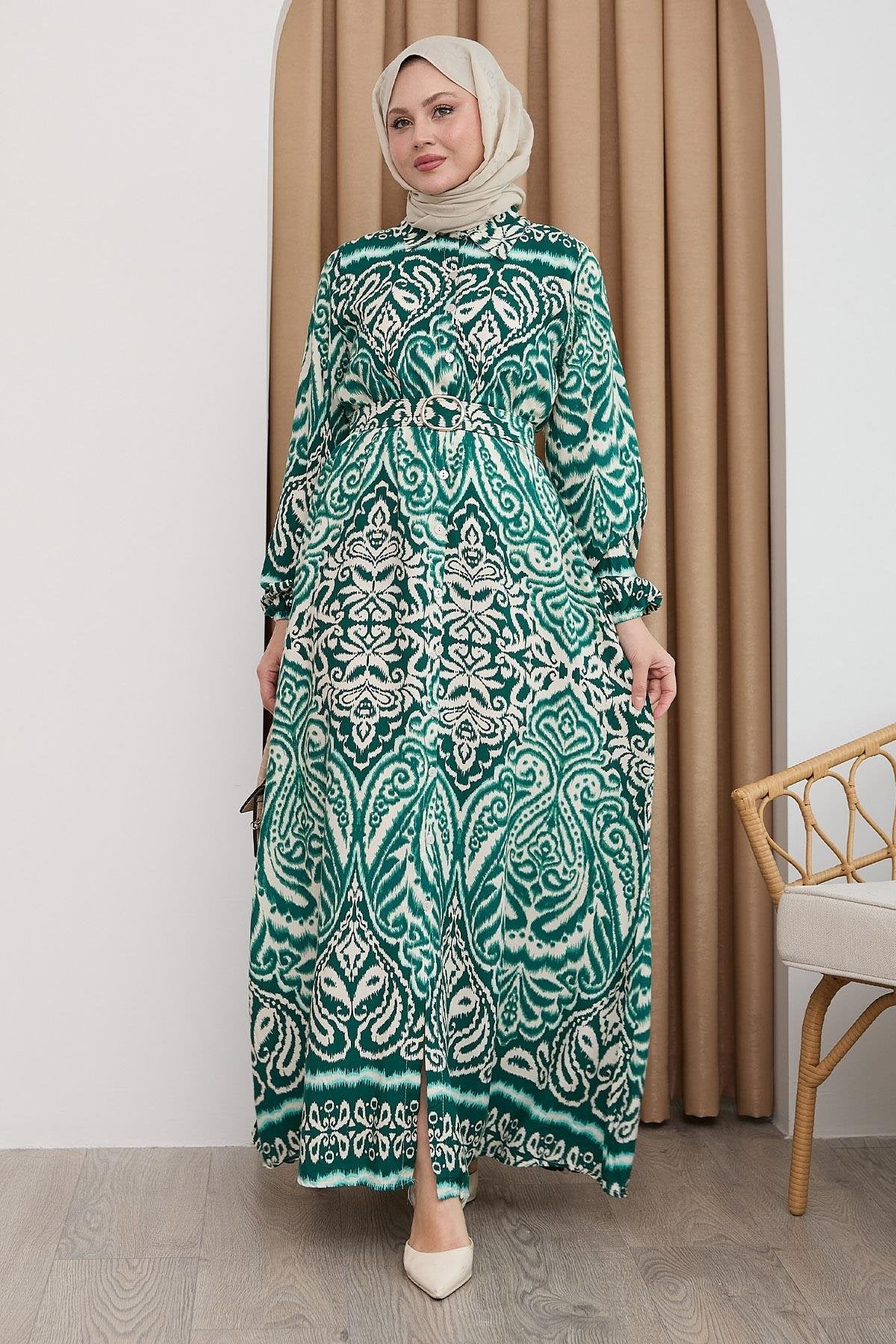 Sude Dress in Green
