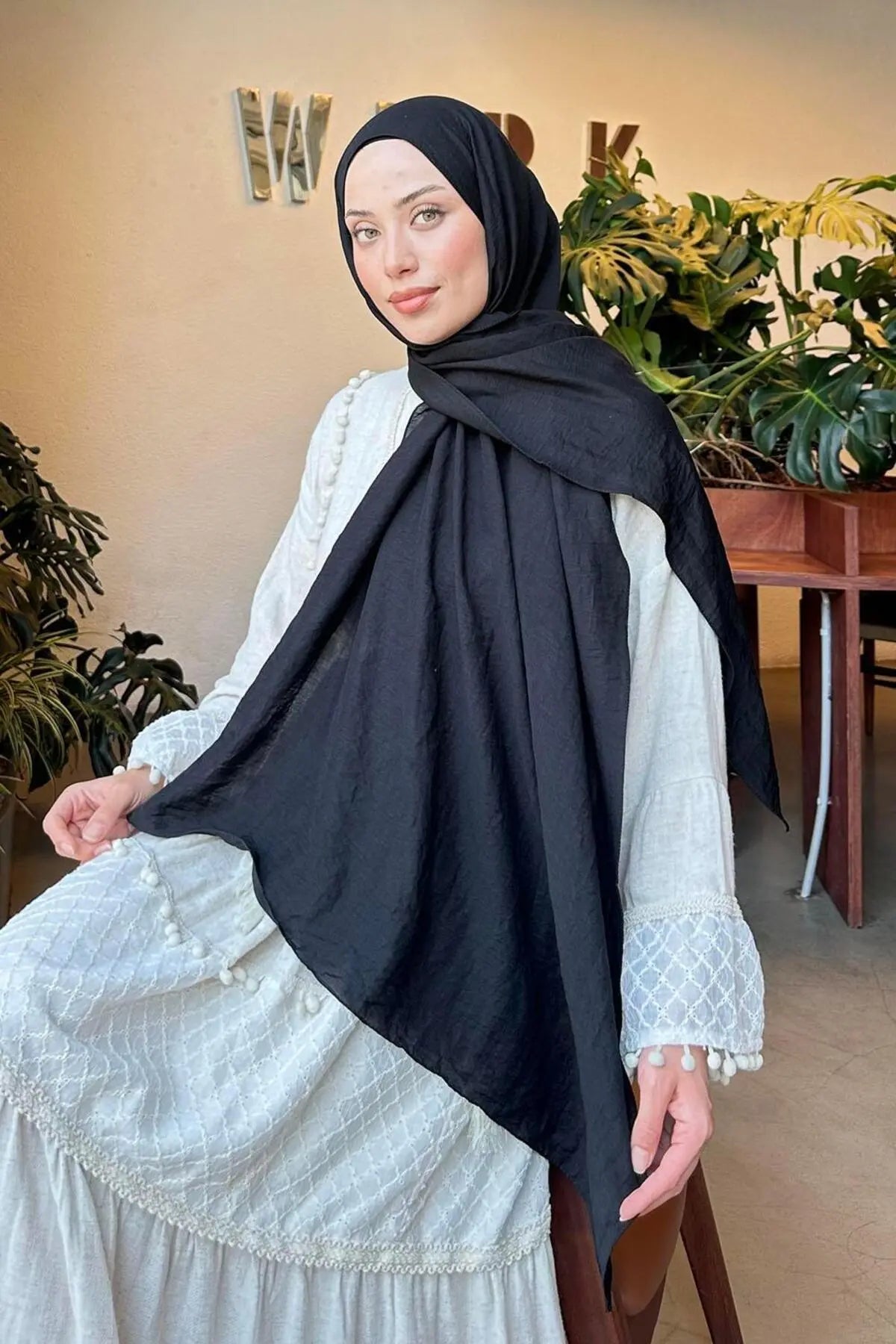 Comfort Cotton Hijab - Black