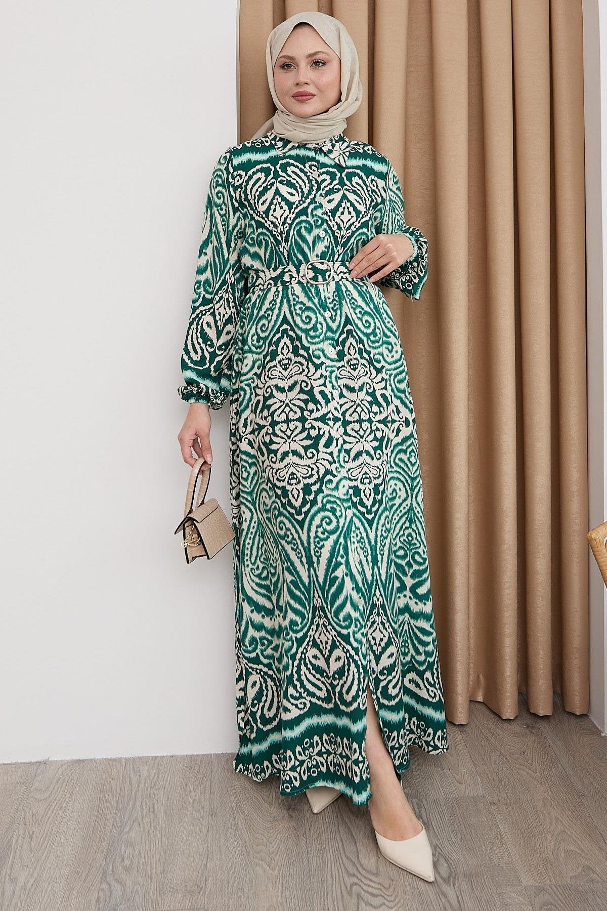 Sude Dress in Green