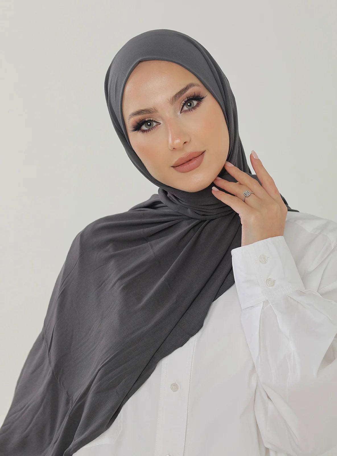 Jersey Hijab - Dark Gray