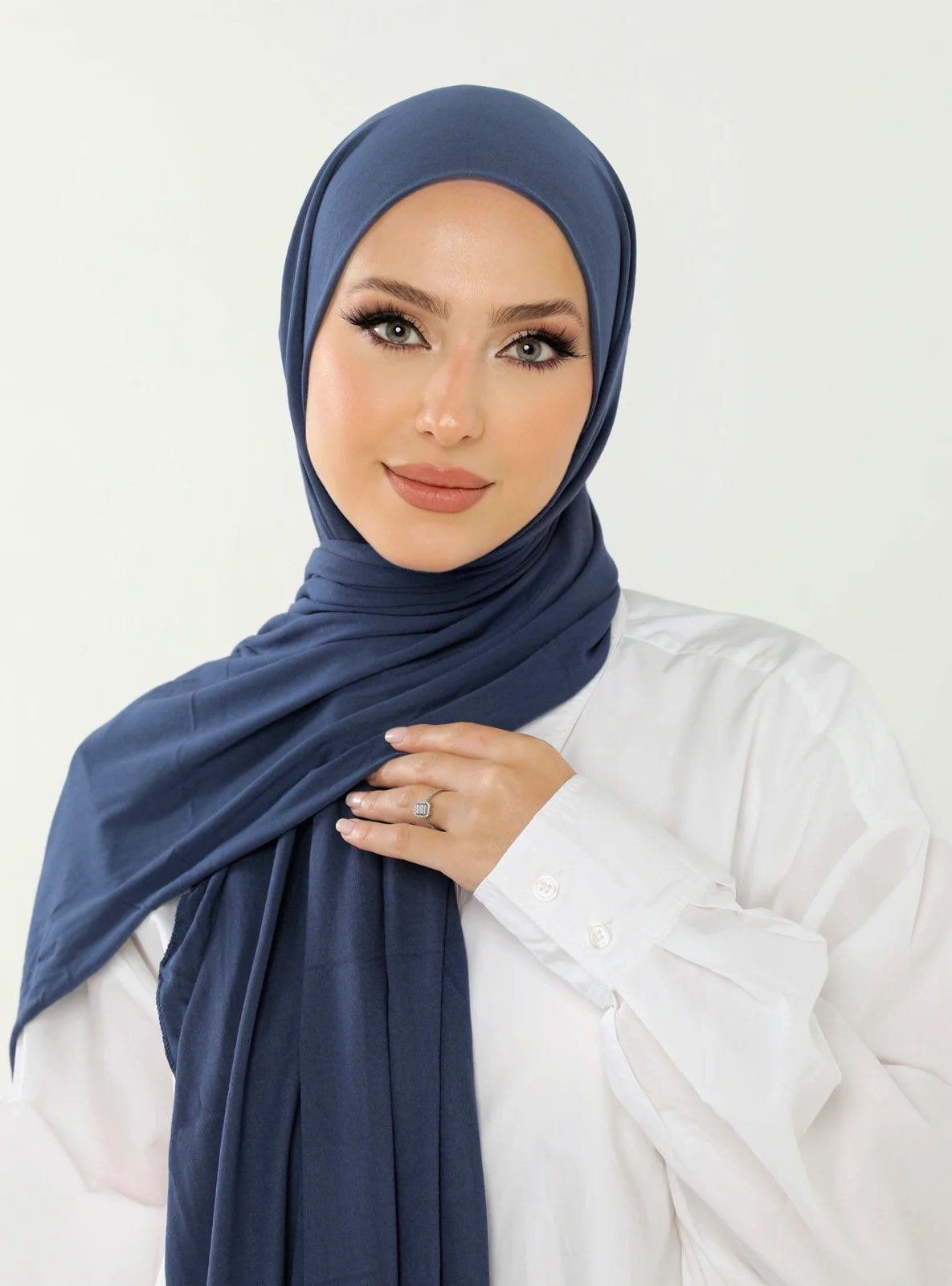 Jersey Hijab - Denim Blue