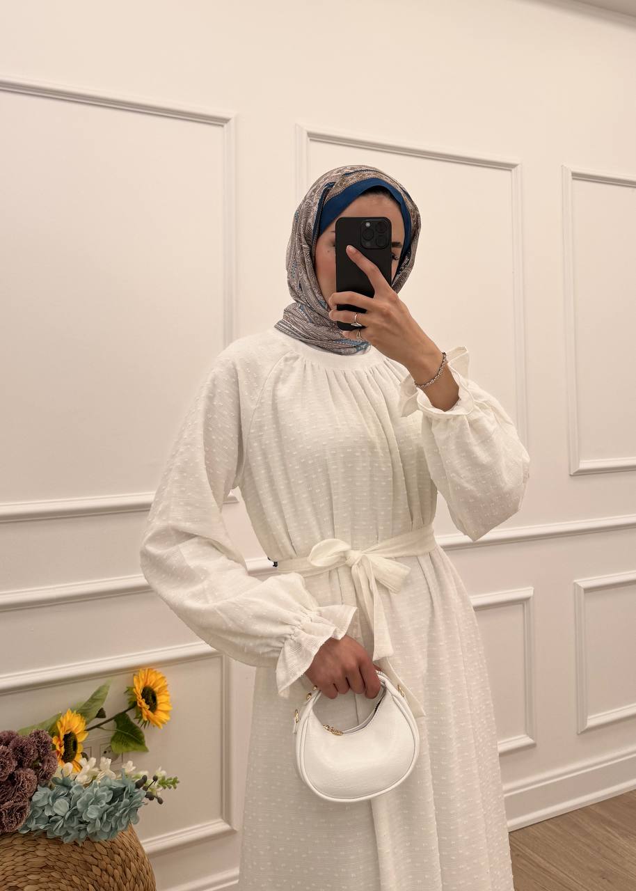 Noor Lined Dress - White