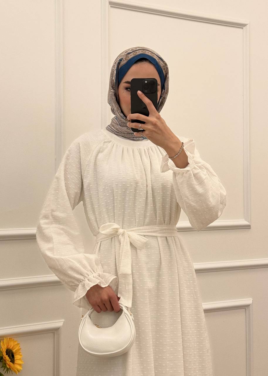 Noor Lined Dress - White