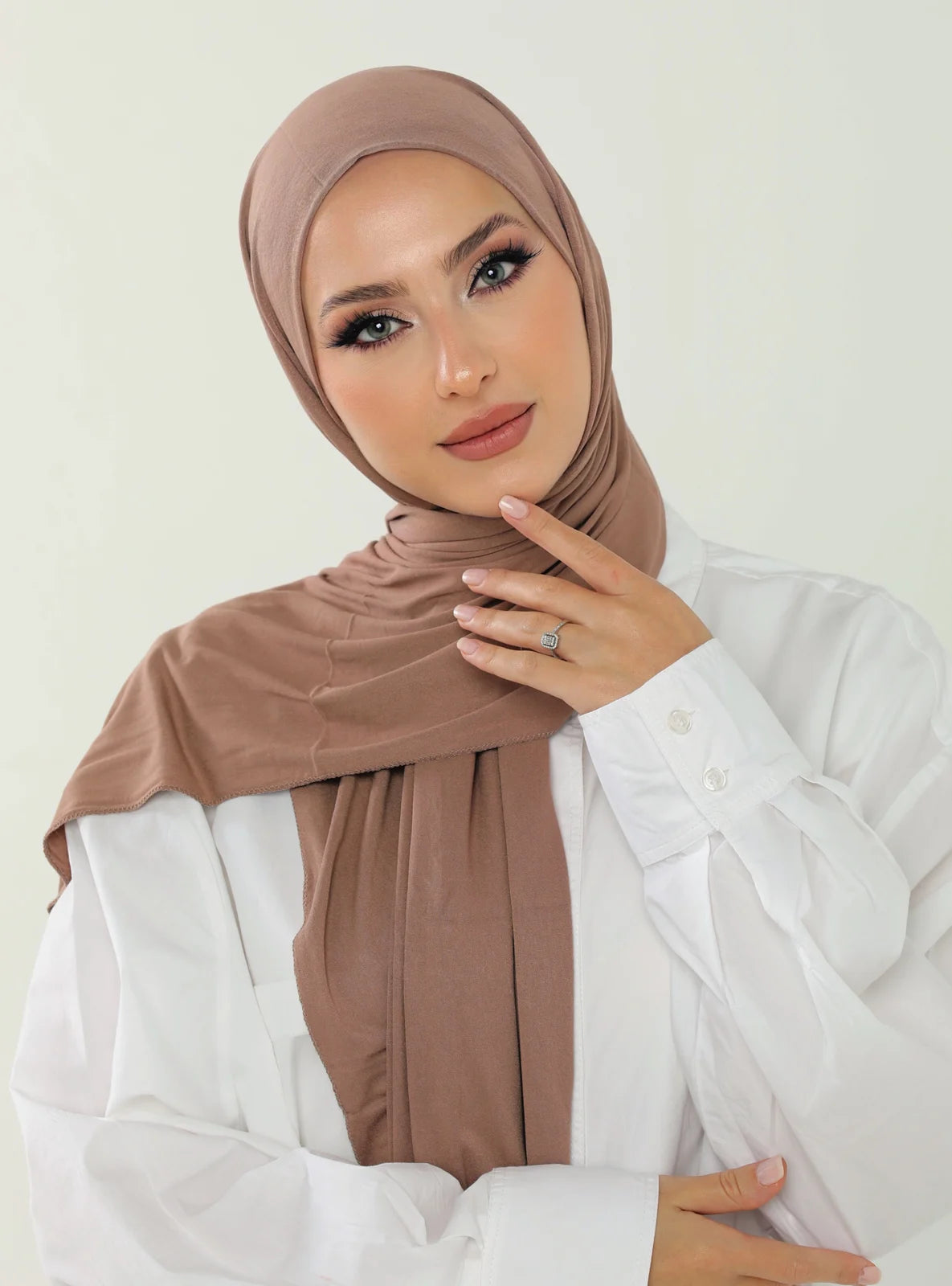 Jersey Hijab - Light Brown