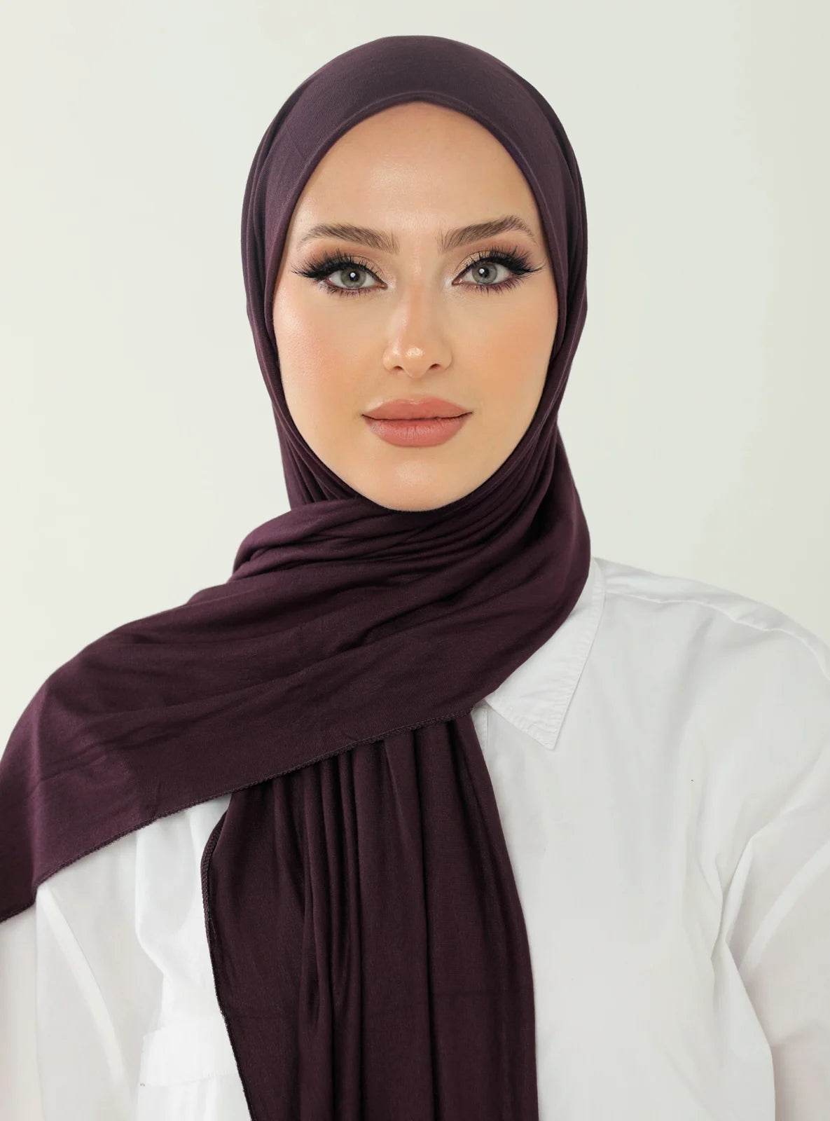 Jersey Hijab - Dark Plum