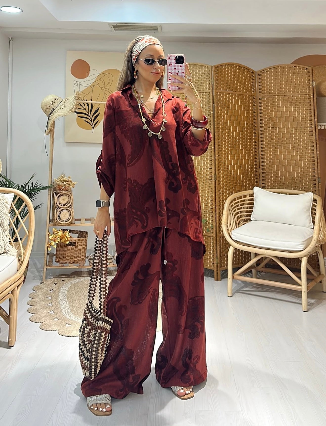 Bohemian Maroon Set