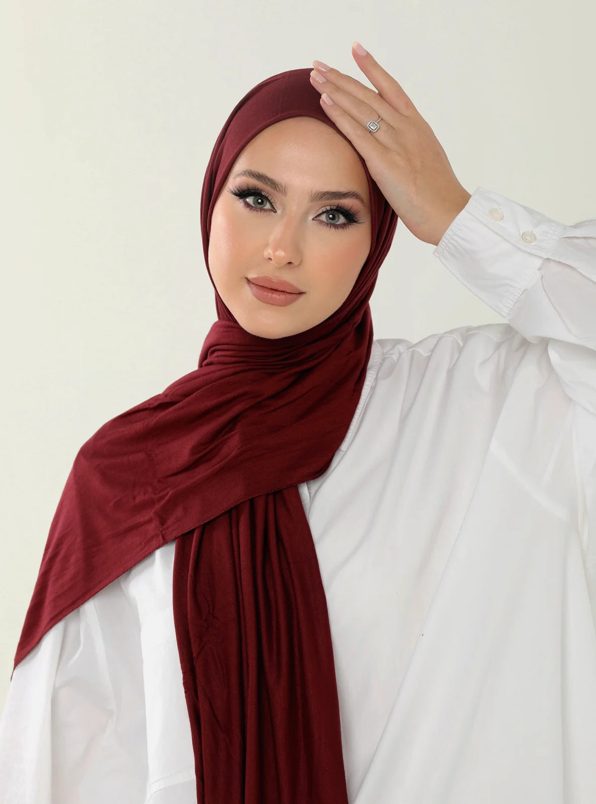 Jersey Hijab - Maroon Red