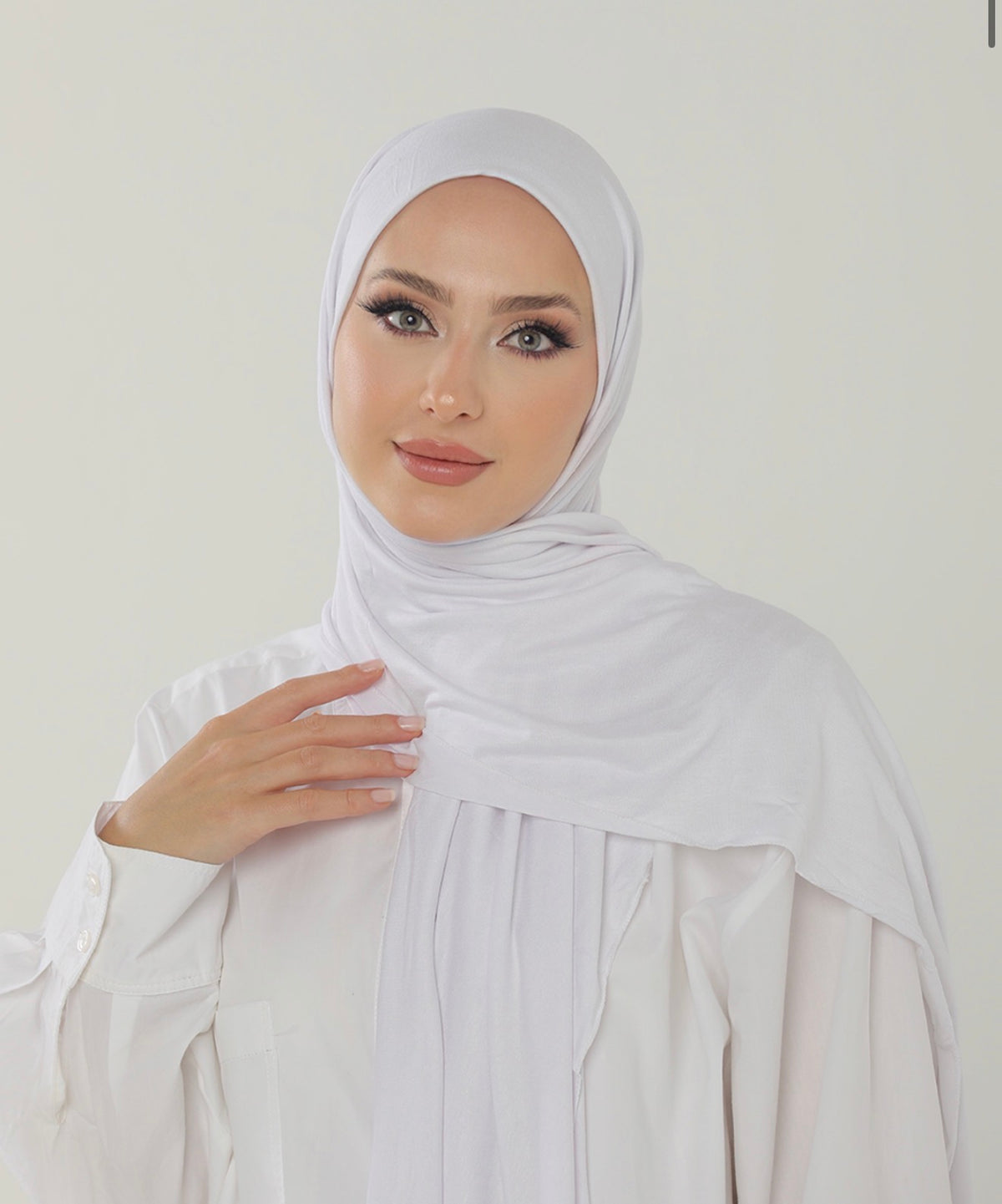 Jersey Hijab - White