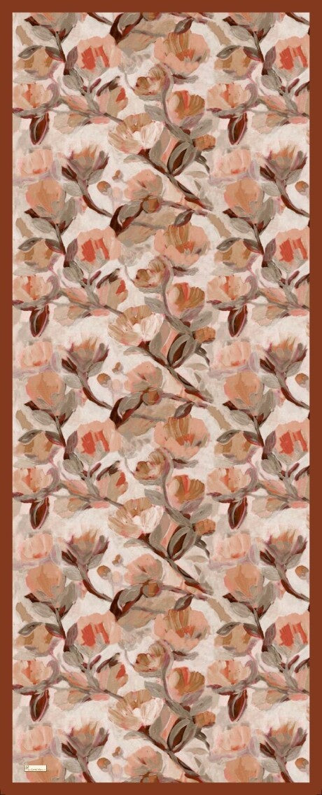 Watercolor Bloom Print Hijab - Autumn
