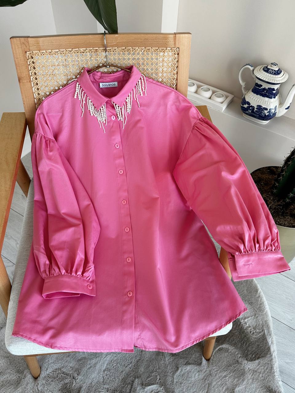 Pearl Collar Tunic