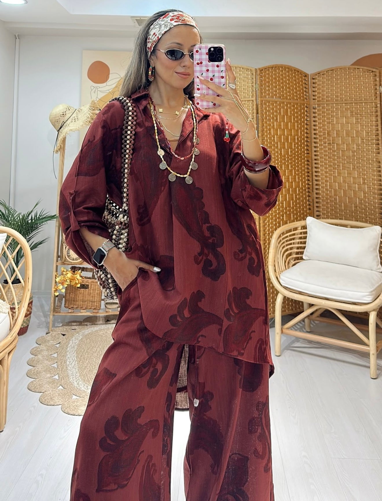 Bohemian Maroon Set