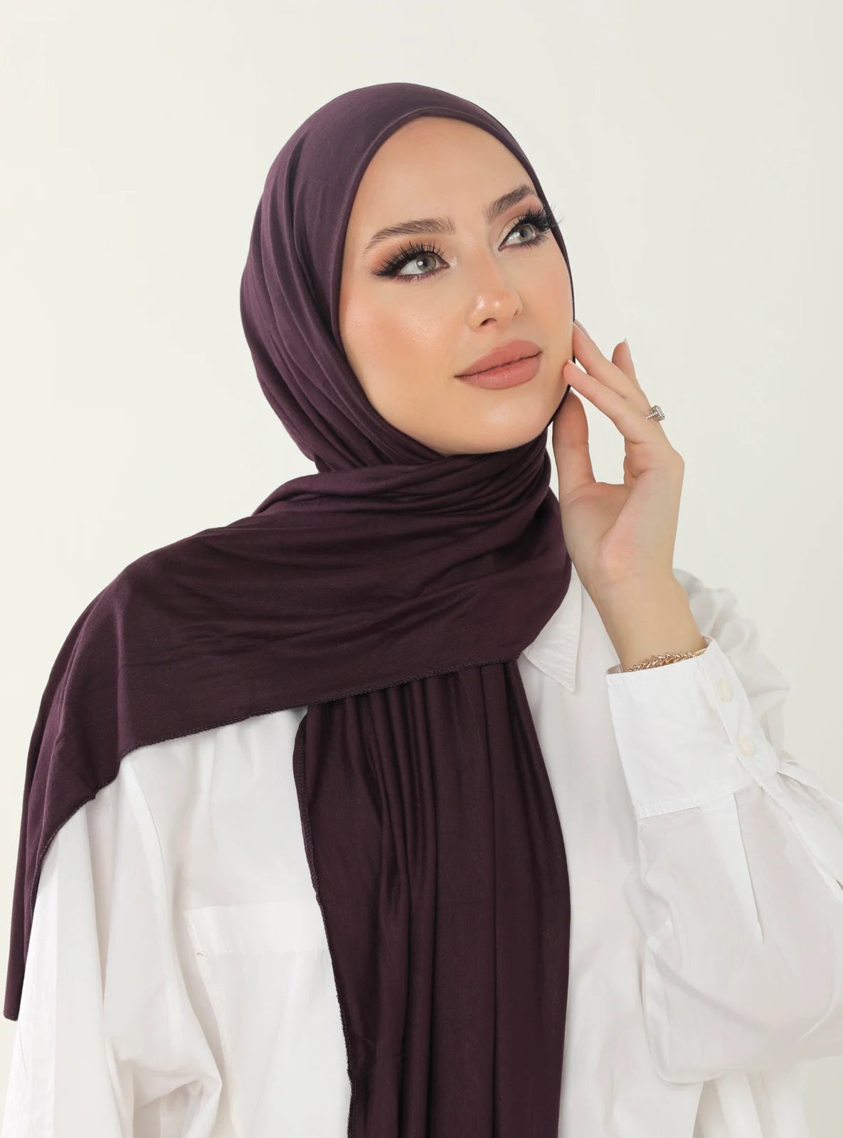 Jersey Hijab - Dark Plum