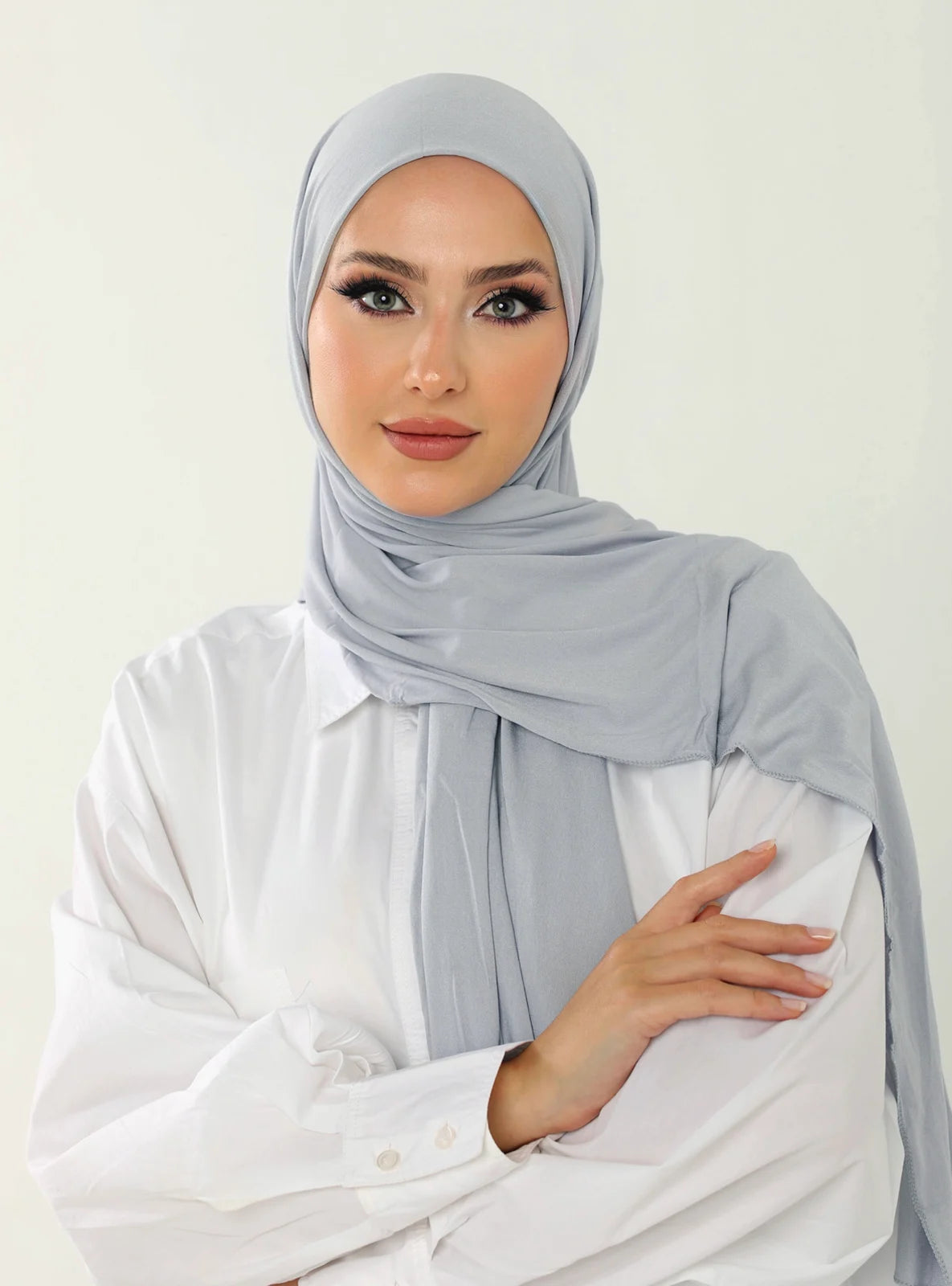 Jersey Hijab - Light Gray