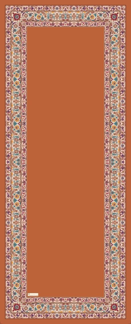 Royal Ottoman Print Hijab - Pumpkin