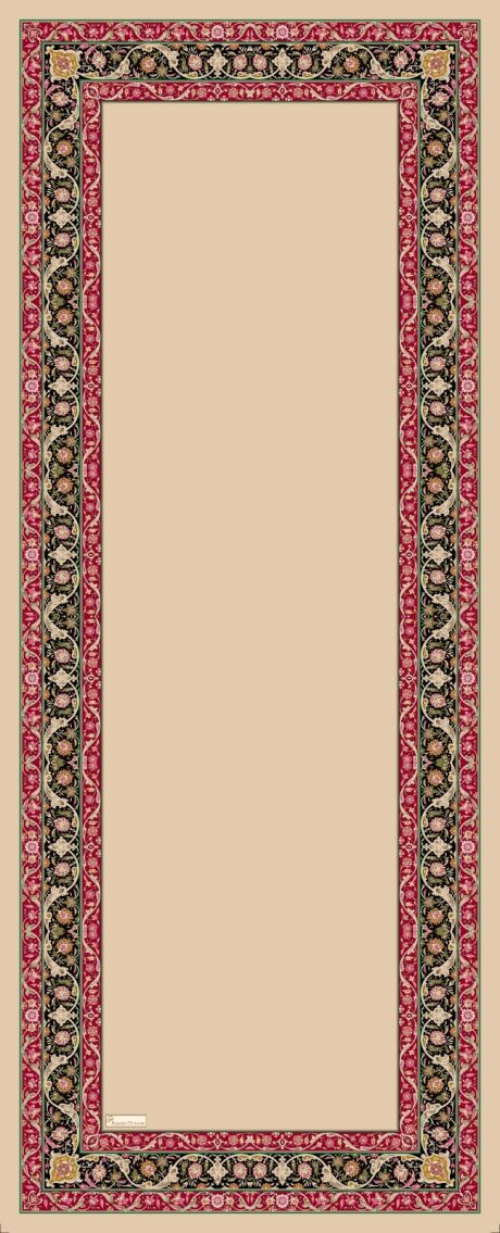 Royal Ottoman Print Hijab - Cream