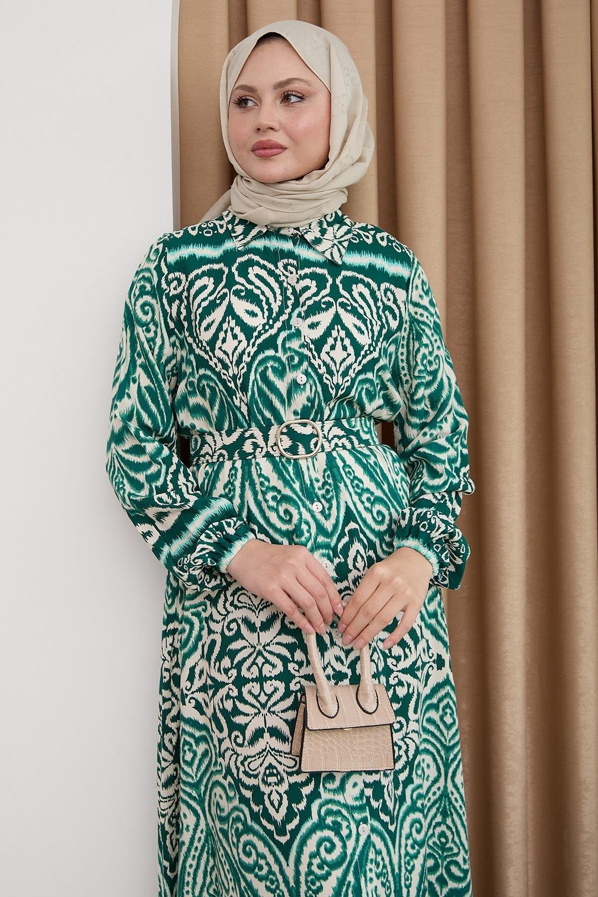 Sude Dress in Green