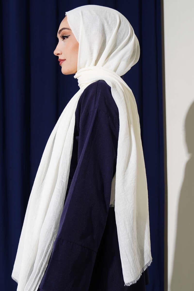 Bamboo Crush Hijab - White