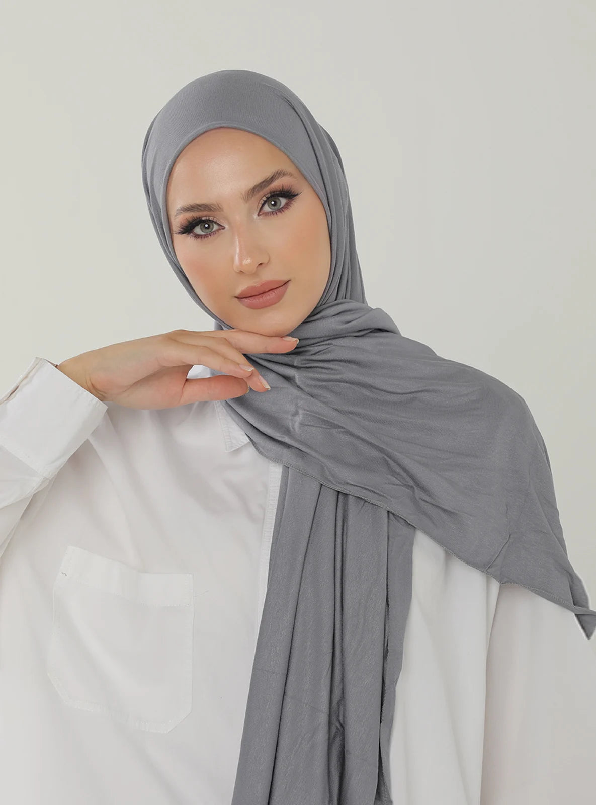 Jersey Hijab - Gray