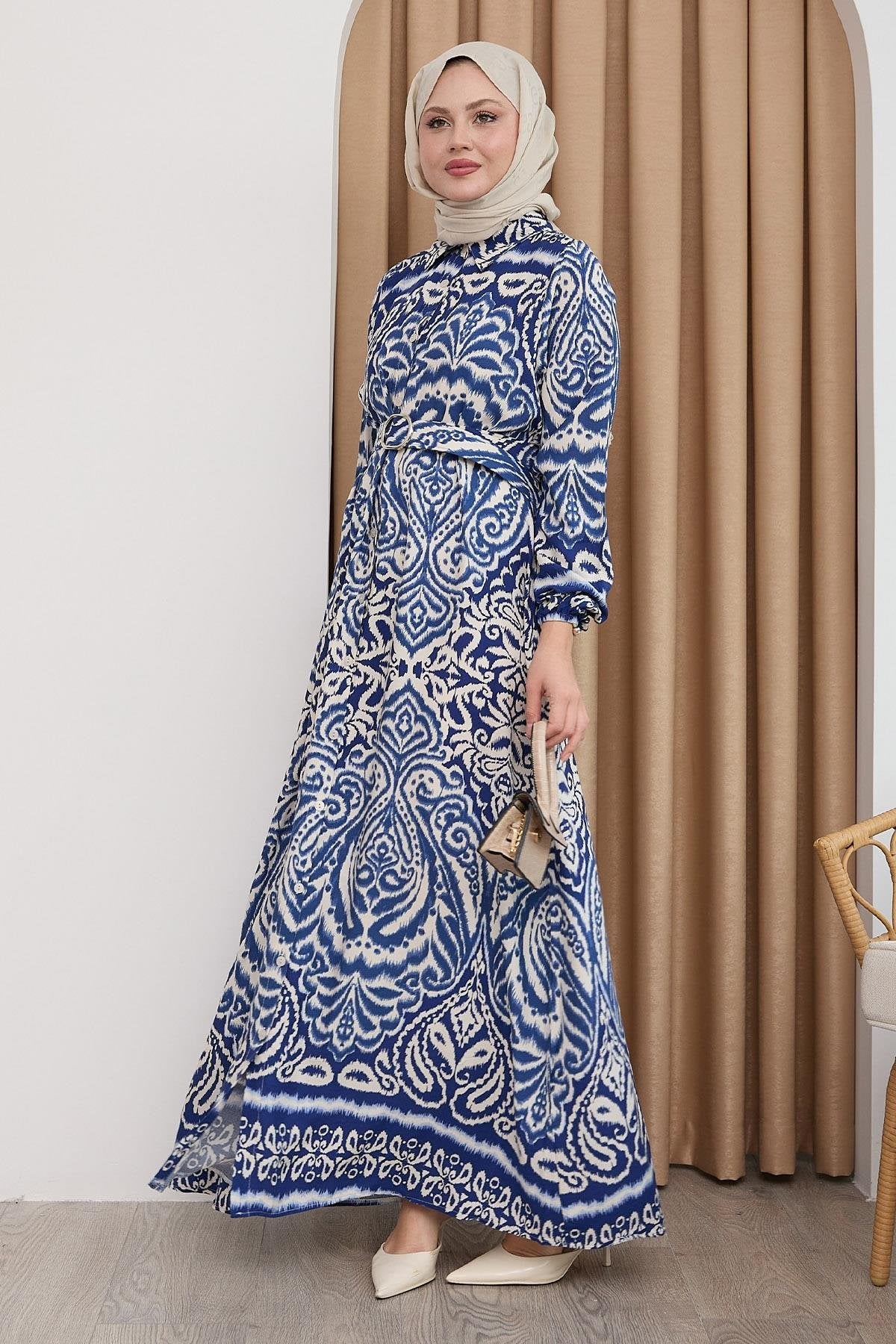 Sude Dress in Blue