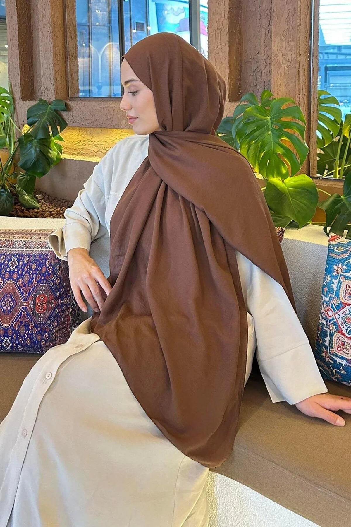 Comfort Cotton Hijab - Chocolate Brown