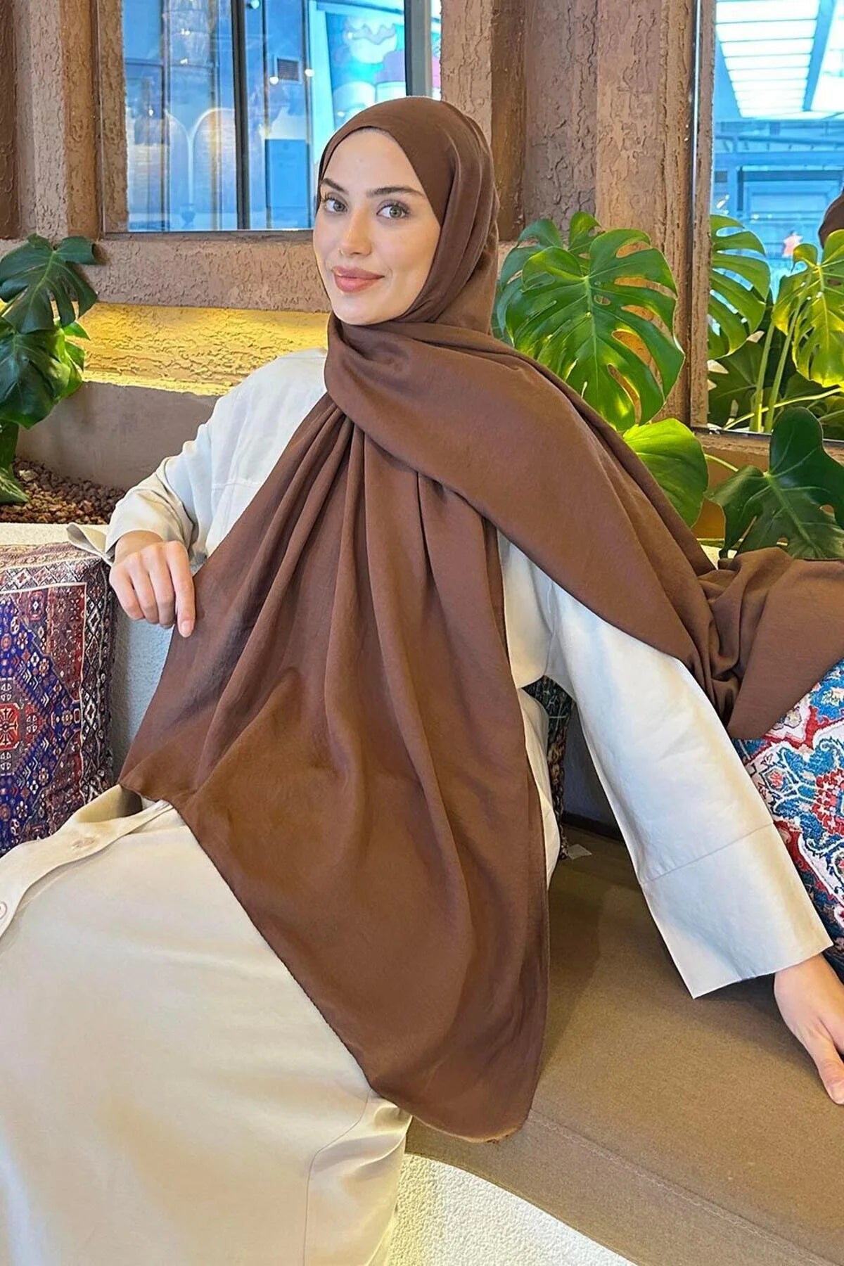 Comfort Cotton Hijab - Chocolate Brown