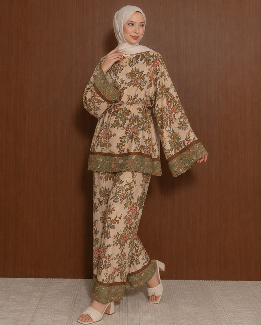 Breeze Linen Set - Olive