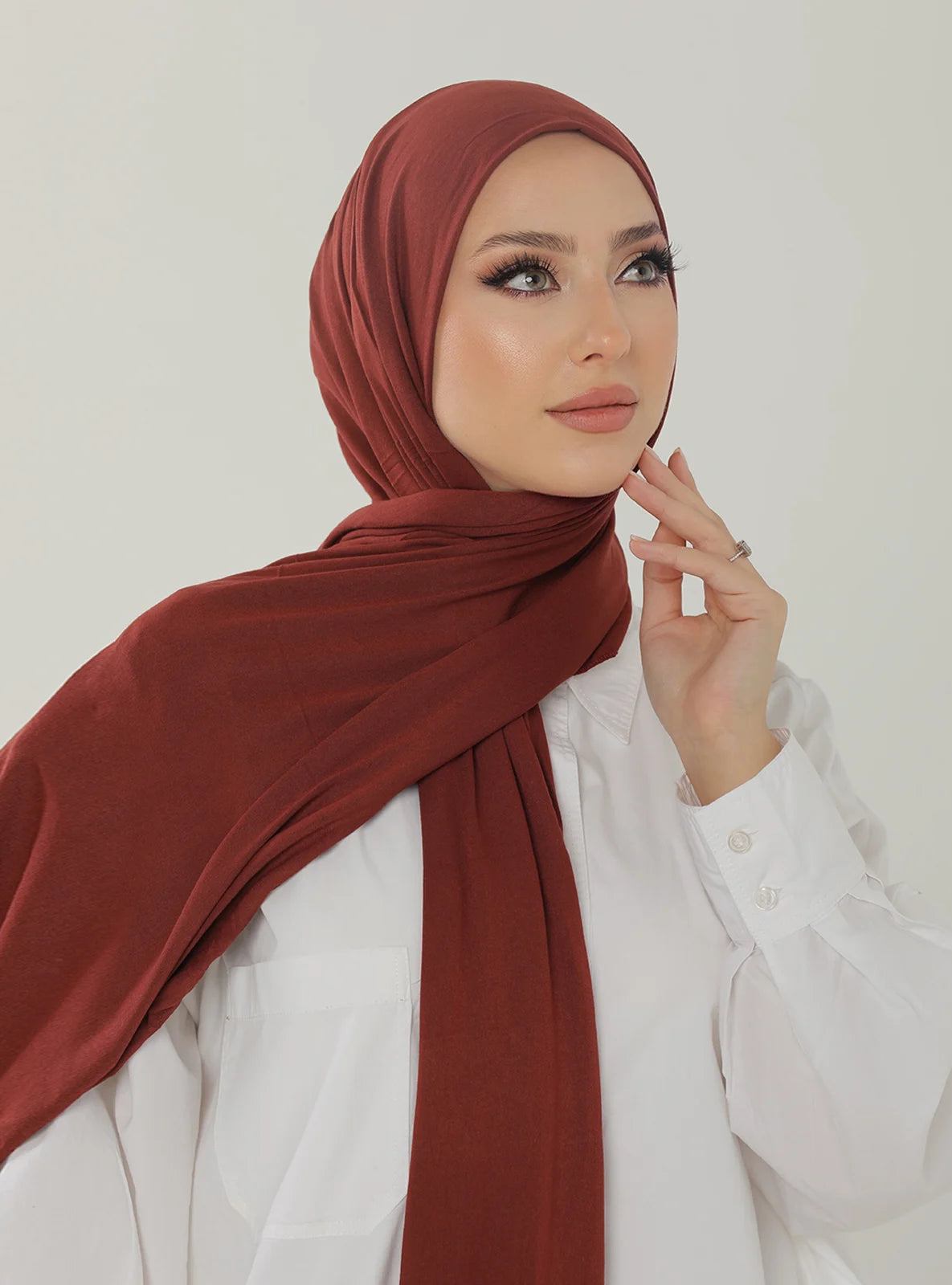 Jersey Hijab -  Chestnut