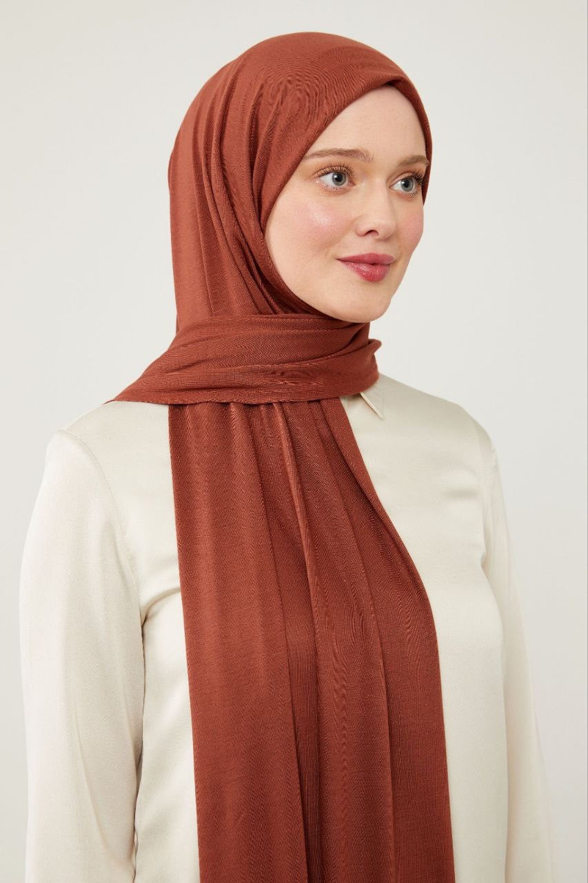 Jersey Hijab - Dark Orange
