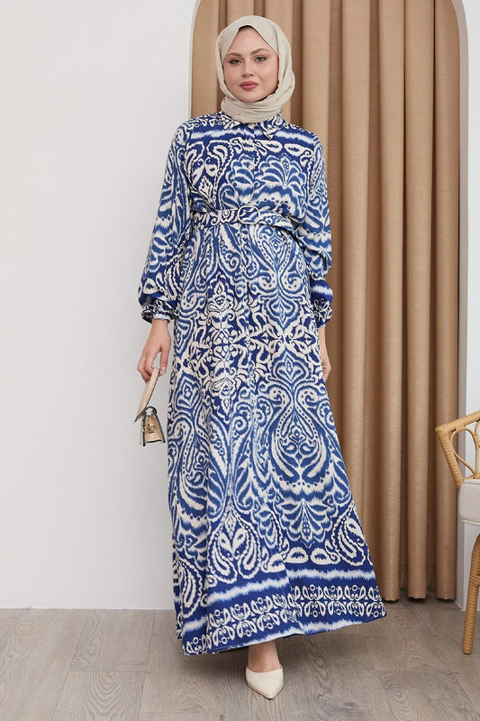 Sude Dress in Blue