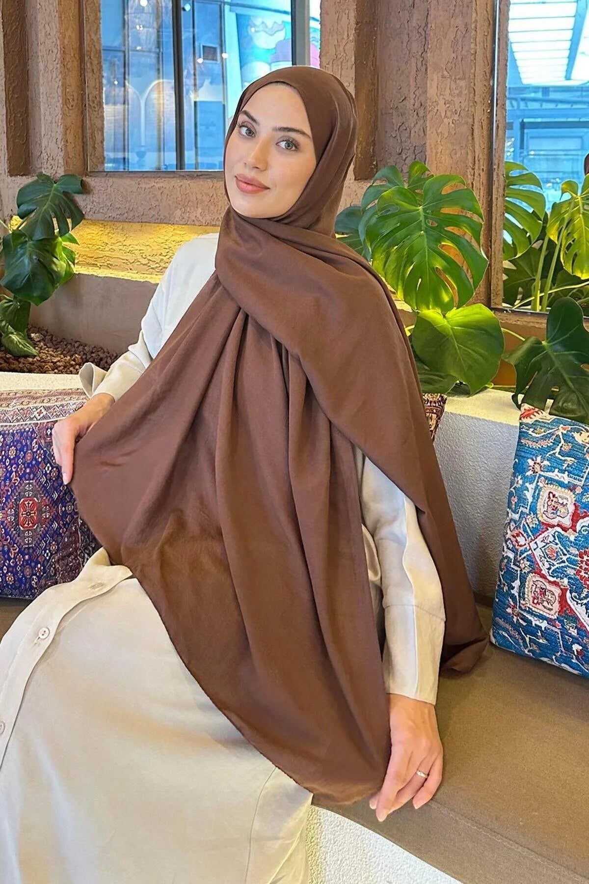Comfort Cotton Hijab - Chocolate Brown