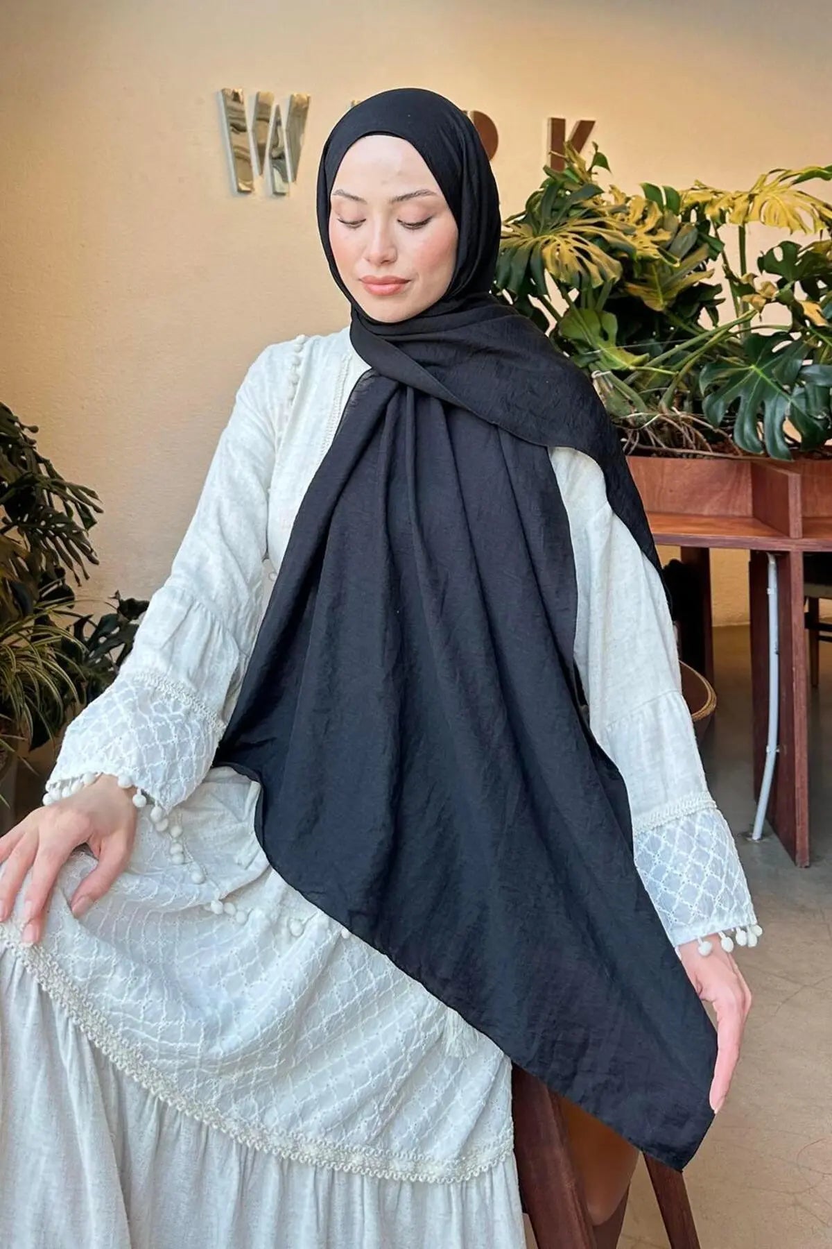 Comfort Cotton Hijab - Black