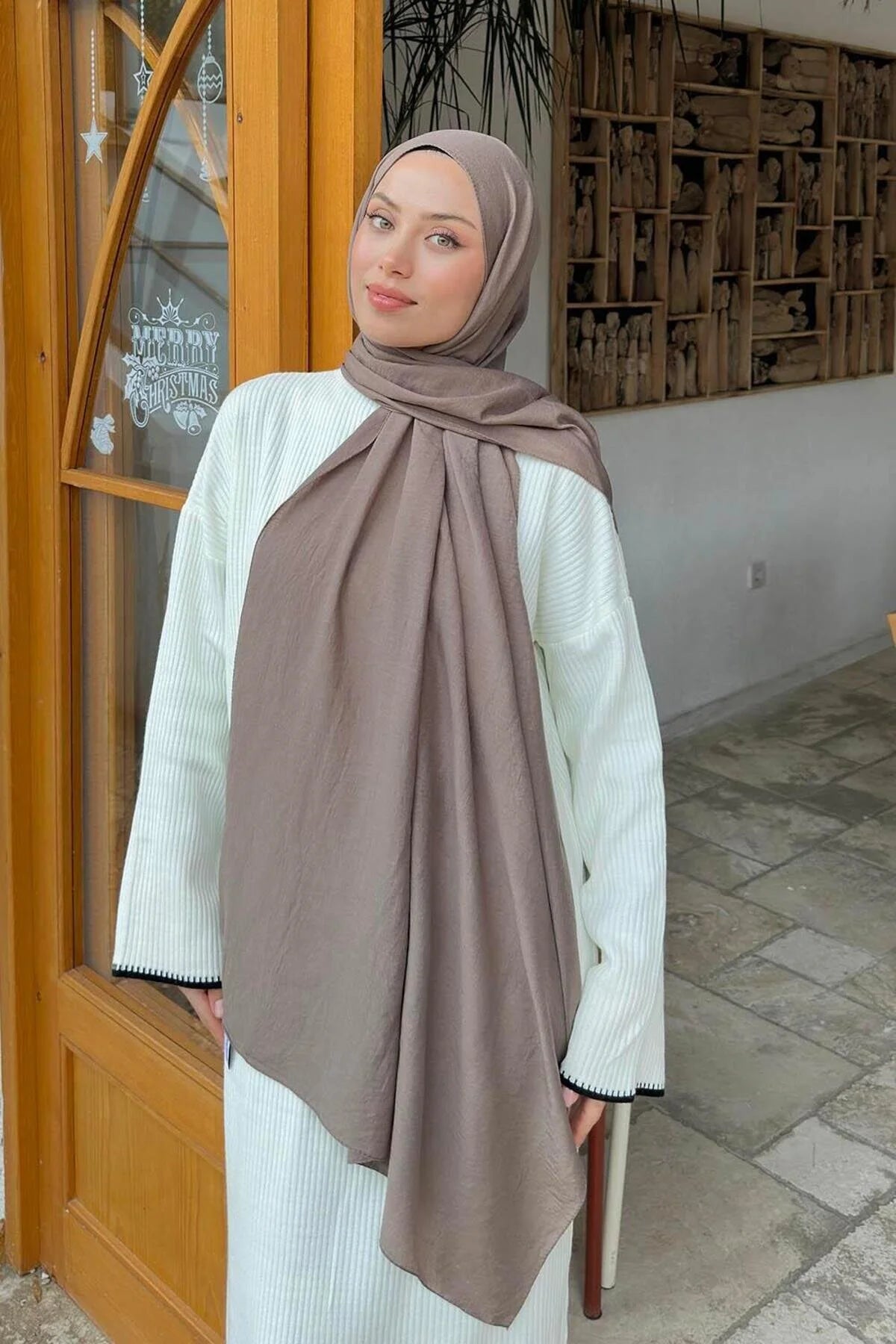 Comfort Cotton Hijab - Taupe