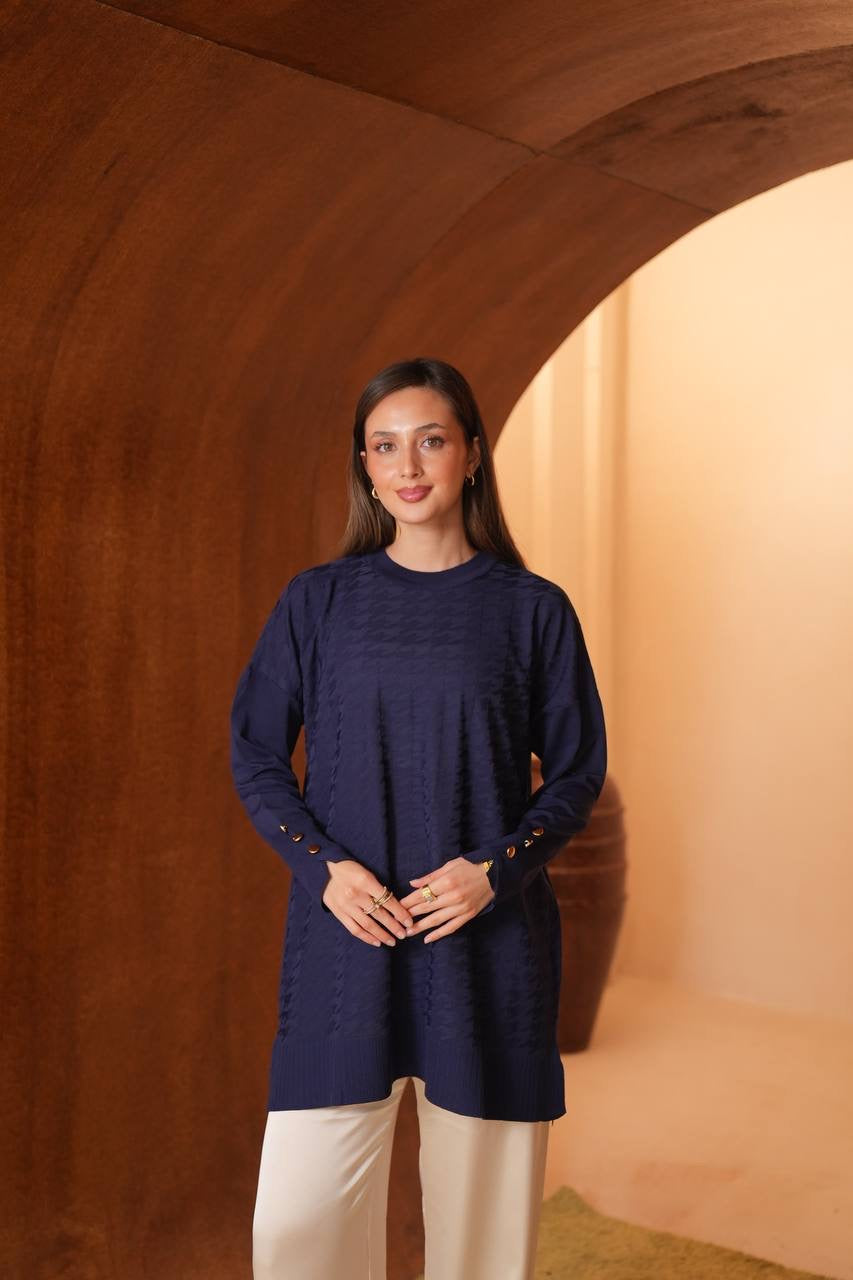 Cool Touch Tunic in navy – Modestique