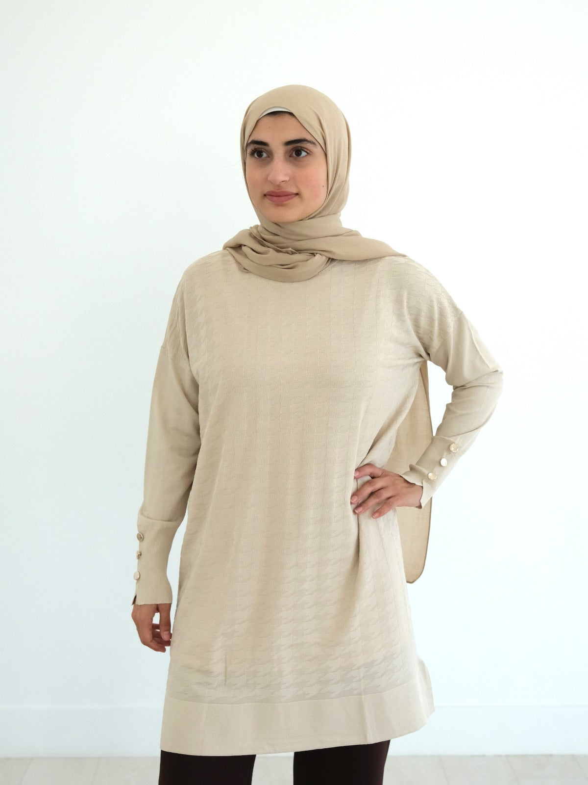 Cool-Touch Houndstooth Tunic