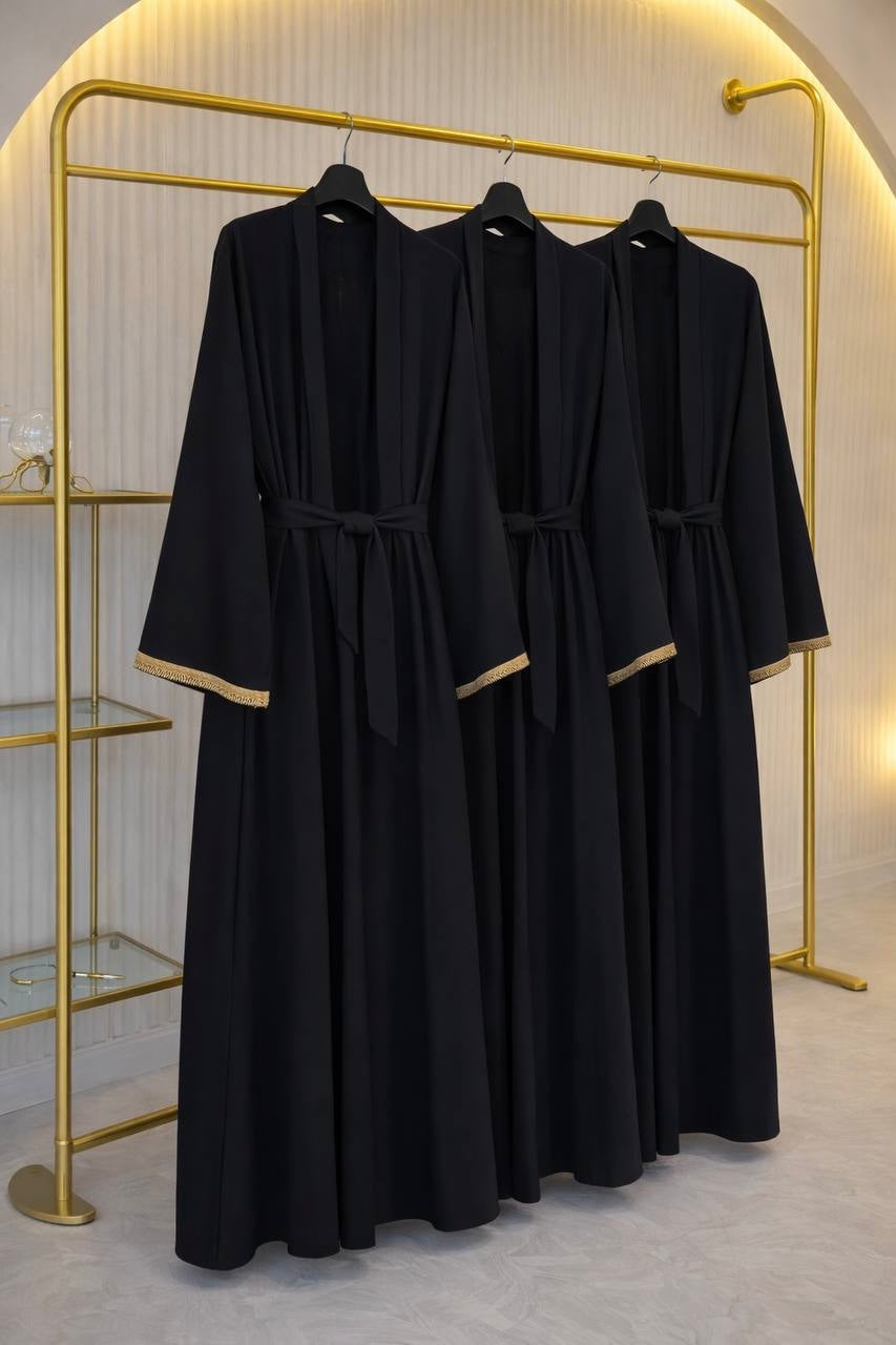 Black Abaya with Belt