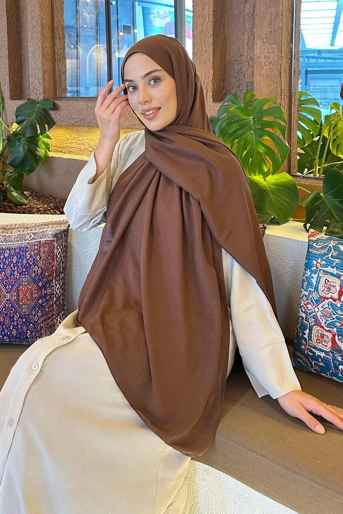 Comfort Cotton Hijab - Chocolate Brown