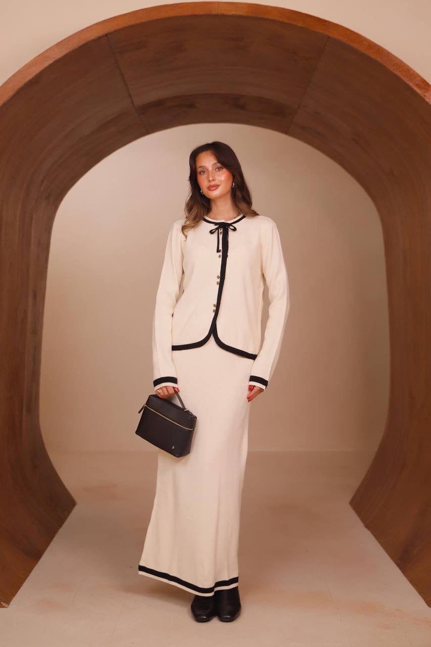 Belle Knit Set in cream – Modestique