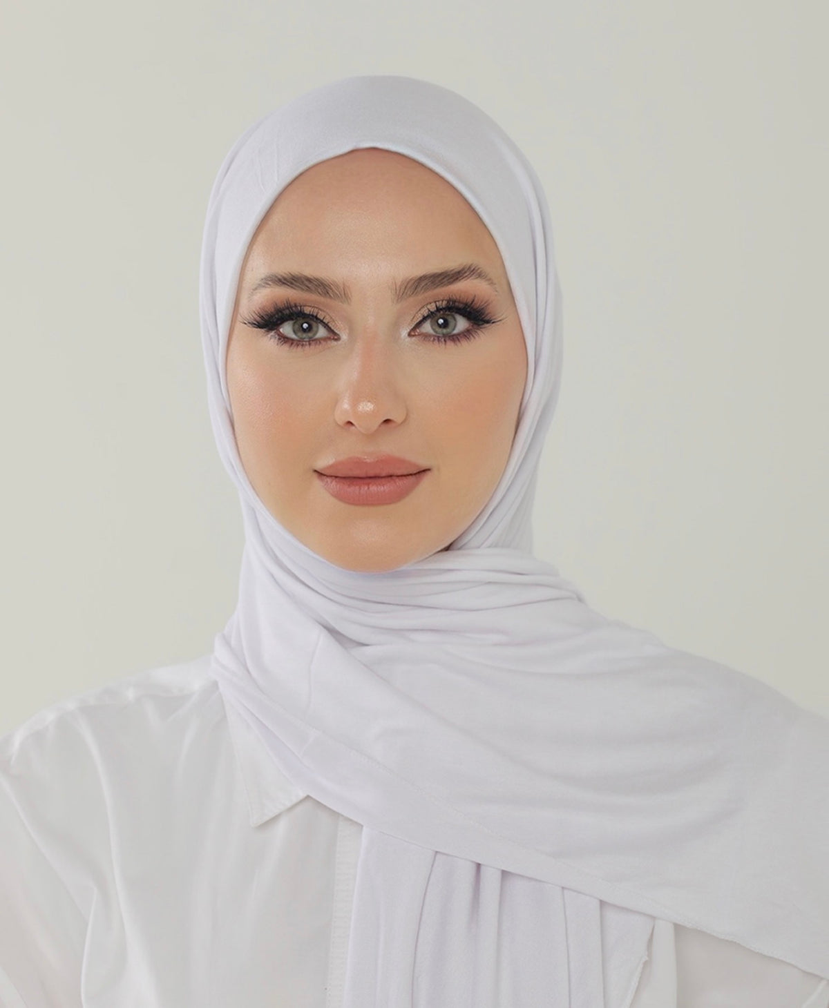 Jersey Hijab -  White