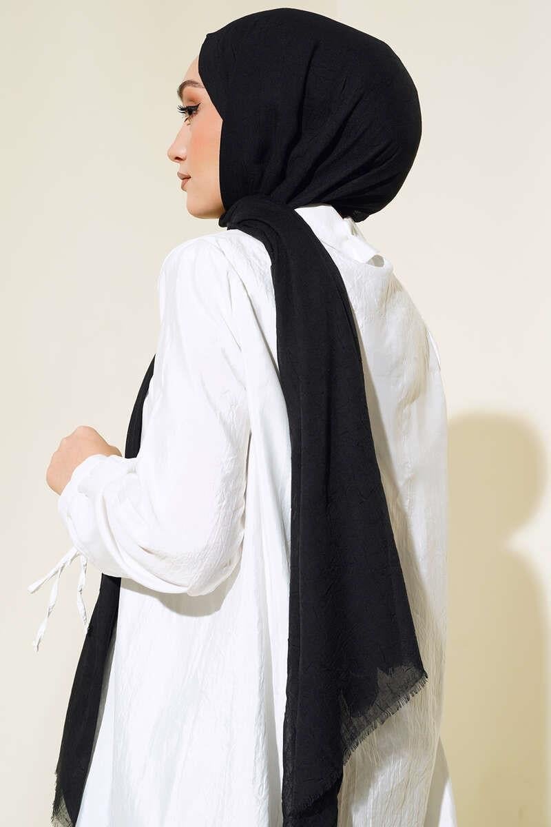 Bamboo Crush Hijab - Black
