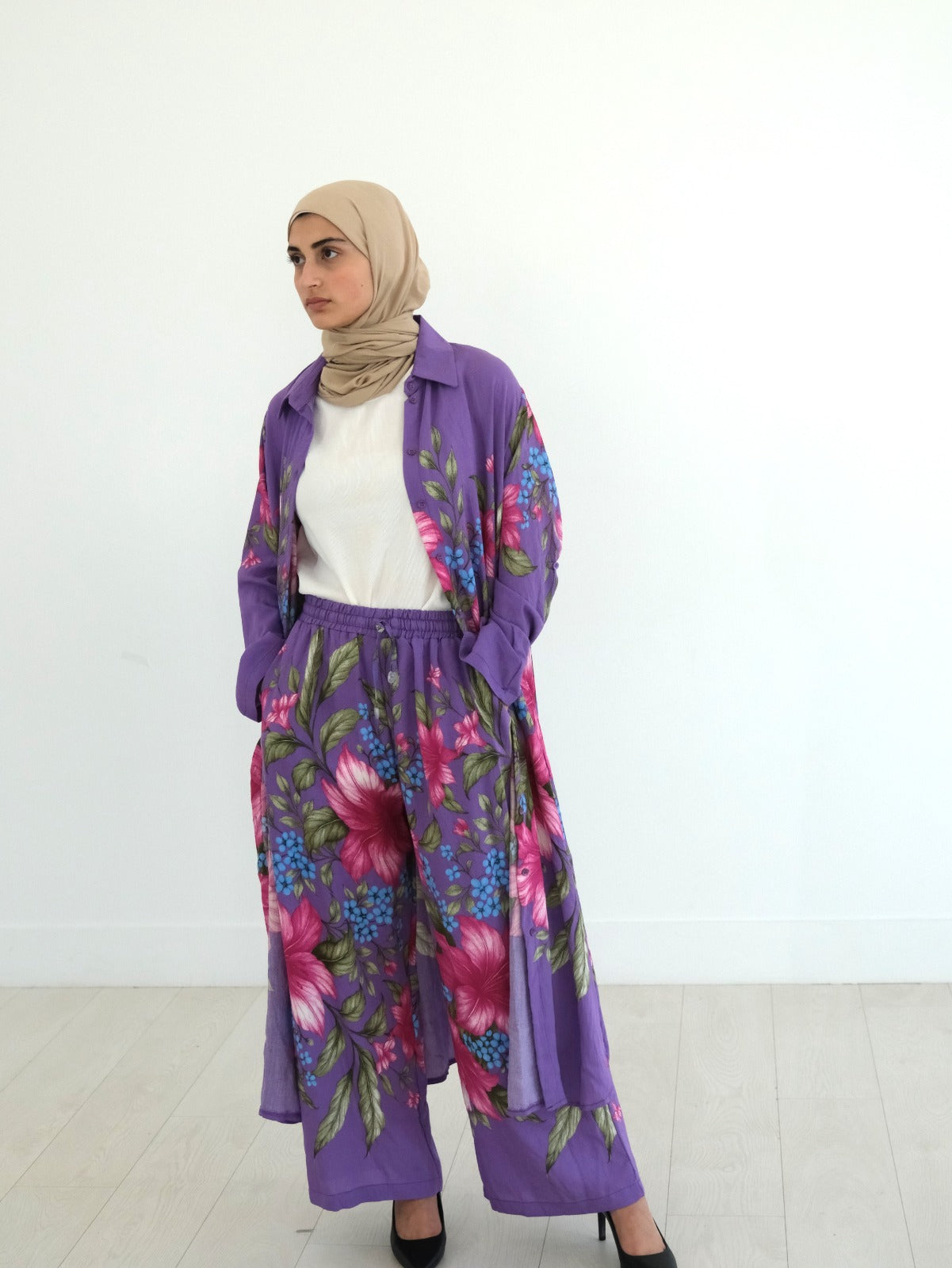 Petals & Purple Pant Set