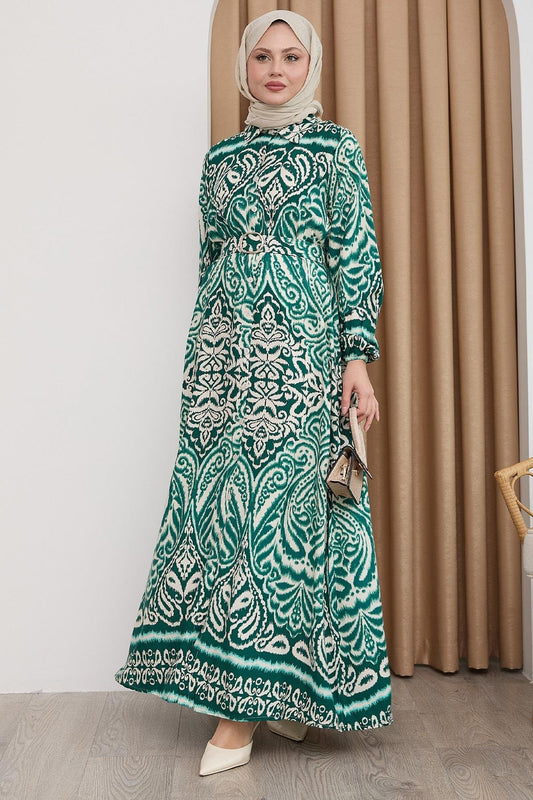 Sude Dress in Green