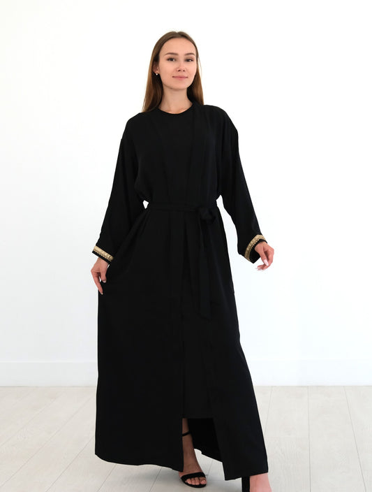 Black Abaya with Belt