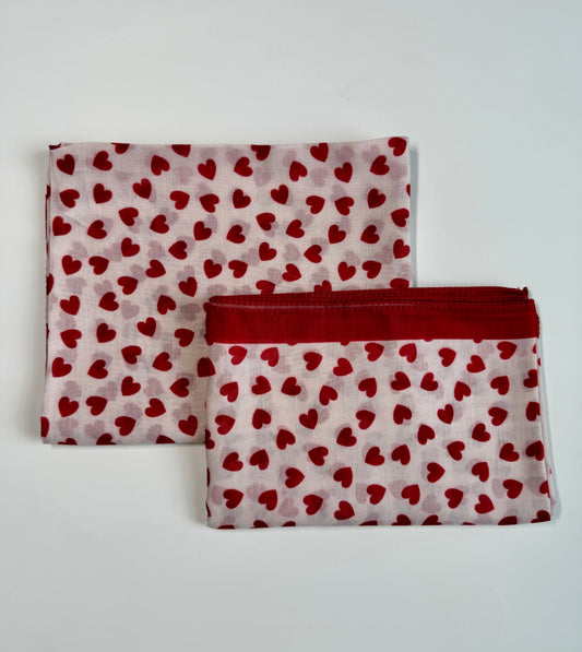 Mom & Me Print Hijab Set - Playful Hearts