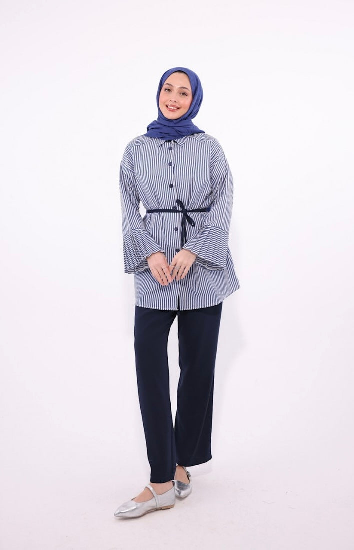 Striped Pleats Set
